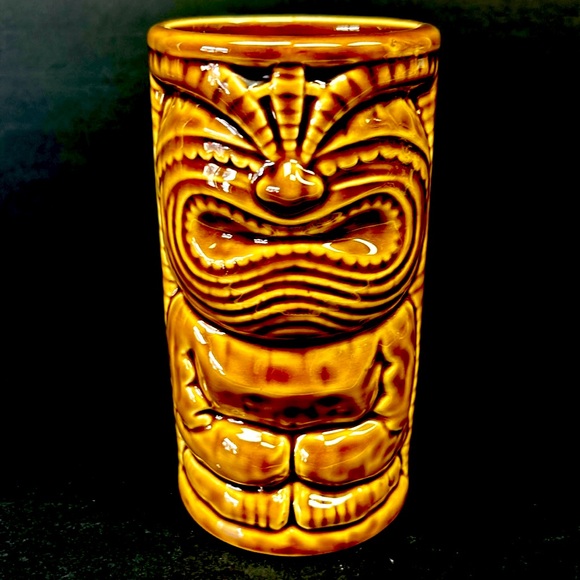 Vintage 1999 KC HAWAII glazed ceramic TIKI tumbler - Picture 1 of 5